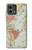 W3418 Carte du monde millésimé Etui Coque Housse et Flip Housse Cuir pour Motorola Moto G Stylus 5G (2023)