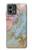 W3717 Imprimé graphique en marbre bleu pastel or rose Etui Coque Housse et Flip Housse Cuir pour Motorola Moto G Stylus 5G (2023)