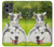 W3795 Peinture Husky Sibérien Ludique Chaton Grincheux Etui Coque Housse et Flip Housse Cuir pour Motorola Moto G Stylus 5G (2023)