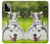 W3795 Peinture Husky Sibérien Ludique Chaton Grincheux Etui Coque Housse et Flip Housse Cuir pour Motorola Moto G Power (2023) 5G