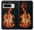 W3379 Cadre d'incendie Etui Coque Housse et Flip Housse Cuir pour Google Pixel 8 pro