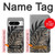 W3692 Feuilles de palmier gris noir Etui Coque Housse et Flip Housse Cuir pour Google Pixel 8 pro
