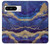 W3906 Marbre violet bleu marine Etui Coque Housse et Flip Housse Cuir pour Google Pixel 8 pro