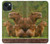 W3917 Cochon d'Inde géant de la famille Capybara Etui Coque Housse et Flip Housse Cuir pour iPhone 14 Plus
