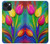 W3926 Peinture à l'huile de tulipe colorée Etui Coque Housse et Flip Housse Cuir pour iPhone 14 Plus