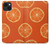 W3946 Motif orange sans couture Etui Coque Housse et Flip Housse Cuir pour iPhone 14 Plus