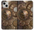 W3927 Boussole Horloge Gage Steampunk Etui Coque Housse et Flip Housse Cuir pour iPhone 13