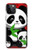 W3929 Panda mignon mangeant du bambou Etui Coque Housse et Flip Housse Cuir pour iPhone 12, iPhone 12 Pro