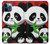 W3929 Panda mignon mangeant du bambou Etui Coque Housse et Flip Housse Cuir pour iPhone 12 Pro Max