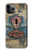 W3955 Porte Météo Vintage avec Trou de Serrure Etui Coque Housse et Flip Housse Cuir pour iPhone 11 Pro Max