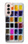 W3956 Graphique de boîte à palette aquarelle Etui Coque Housse et Flip Housse Cuir pour Samsung Galaxy S21 5G