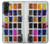 W3956 Graphique de boîte à palette aquarelle Etui Coque Housse et Flip Housse Cuir pour Samsung Galaxy S21 Plus 5G, Galaxy S21+ 5G