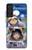 W3915 Costume d'astronaute paresseux pour bébé fille raton laveur Etui Coque Housse et Flip Housse Cuir pour Samsung Galaxy S21 FE 5G