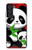 W3929 Panda mignon mangeant du bambou Etui Coque Housse et Flip Housse Cuir pour Samsung Galaxy S21 FE 5G