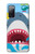 W3947 Caricature d'hélicoptère de requin Etui Coque Housse et Flip Housse Cuir pour Samsung Galaxy S20 FE