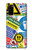 W3960 Collage d'autocollants de signalisation de sécurité Etui Coque Housse et Flip Housse Cuir pour Samsung Galaxy S20