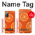 W3946 Motif orange sans couture Etui Coque Housse et Flip Housse Cuir pour Samsung Galaxy Note 20