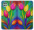 W3926 Peinture à l'huile de tulipe colorée Etui Coque Housse et Flip Housse Cuir pour Samsung Galaxy A22 5G