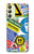 W3960 Collage d'autocollants de signalisation de sécurité Etui Coque Housse et Flip Housse Cuir pour Samsung Galaxy A24 4G