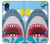 W3947 Caricature d'hélicoptère de requin Etui Coque Housse et Flip Housse Cuir pour Samsung Galaxy A03 Core