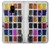 W3956 Graphique de boîte à palette aquarelle Etui Coque Housse et Flip Housse Cuir pour Samsung Galaxy A8 (2018)