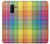 W3942 Tartan à carreaux arc-en-ciel LGBTQ Etui Coque Housse et Flip Housse Cuir pour Samsung Galaxy A6 (2018)