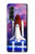 W3913 Navette spatiale nébuleuse colorée Etui Coque Housse et Flip Housse pour Samsung Galaxy Z Fold 3 5G