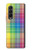 W3942 Tartan à carreaux arc-en-ciel LGBTQ Etui Coque Housse et Flip Housse pour Samsung Galaxy Z Fold 3 5G