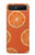 W3946 Motif orange sans couture Etui Coque Housse et Flip Housse pour Samsung Galaxy Z Flip 5G