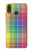 W3942 Tartan à carreaux arc-en-ciel LGBTQ Etui Coque Housse et Flip Housse Cuir pour Huawei P20 Lite