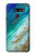 W3920 Couleur bleu océan abstrait émeraude mélangée Etui Coque Housse et Flip Housse Cuir pour LG G8 ThinQ