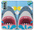 W3947 Caricature d'hélicoptère de requin Etui Coque Housse et Flip Housse Cuir pour Motorola Moto G Stylus 5G (2022)