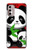 W3929 Panda mignon mangeant du bambou Etui Coque Housse et Flip Housse Cuir pour Motorola Moto G Stylus 4G (2022)