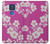 W3924 Fond rose fleur de cerisier Etui Coque Housse et Flip Housse Cuir pour Motorola Moto G Play (2021)