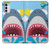 W3947 Caricature d'hélicoptère de requin Etui Coque Housse et Flip Housse Cuir pour Motorola Moto G42