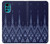 W3950 Motif textile thaïlandais bleu Etui Coque Housse et Flip Housse Cuir pour Motorola Moto G22