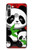 W3929 Panda mignon mangeant du bambou Etui Coque Housse et Flip Housse Cuir pour Motorola Moto G8