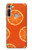 W3946 Motif orange sans couture Etui Coque Housse et Flip Housse Cuir pour Motorola Moto G8