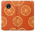 W3946 Motif orange sans couture Etui Coque Housse et Flip Housse Cuir pour Motorola Moto G6