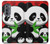 W3929 Panda mignon mangeant du bambou Etui Coque Housse et Flip Housse Cuir pour Motorola Edge (2022)