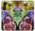 W3914 Galaxie colorée de costume d'astronaute de nébuleuse Etui Coque Housse et Flip Housse Cuir pour Motorola Edge