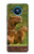 W3917 Cochon d'Inde géant de la famille Capybara Etui Coque Housse et Flip Housse Cuir pour Nokia 8.3 5G