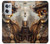 W3949 Crâne Steampunk Fumer Etui Coque Housse et Flip Housse Cuir pour OnePlus Nord CE 2 5G