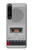 W3953 Graphique de lecteur de cassettes vintage Etui Coque Housse et Flip Housse Cuir pour Sony Xperia 1 IV