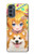 W3918 Bébé Corgi Chien Corgi Fille Bonbons Etui Coque Housse et Flip Housse Cuir pour Motorola Moto G62 5G