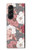 W3716 Motif floral rose Etui Coque Housse et Flip Housse pour Samsung Galaxy Z Fold 5