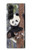 W3793 Peinture de neige mignon bébé panda Etui Coque Housse et Flip Housse pour Samsung Galaxy Z Fold 5