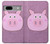 W3269 Porc Dessin animé Etui Coque Housse et Flip Housse Cuir pour Google Pixel 7a