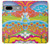 W3407 hippie Art Etui Coque Housse et Flip Housse Cuir pour Google Pixel 7a