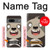 W3855 Dessin animé visage paresseux Etui Coque Housse et Flip Housse Cuir pour Google Pixel 7a